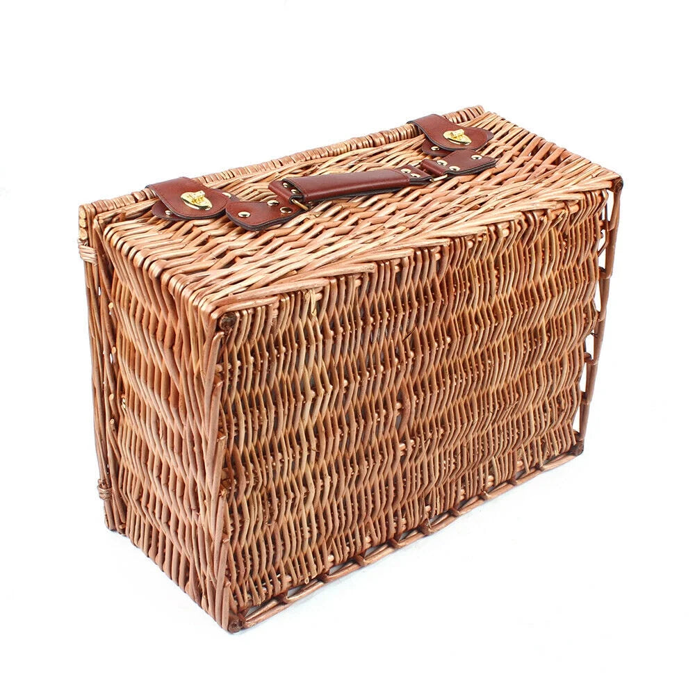 Picnic Basket Camping Essentials Outdoor Tableware Set for 4 Persons N493