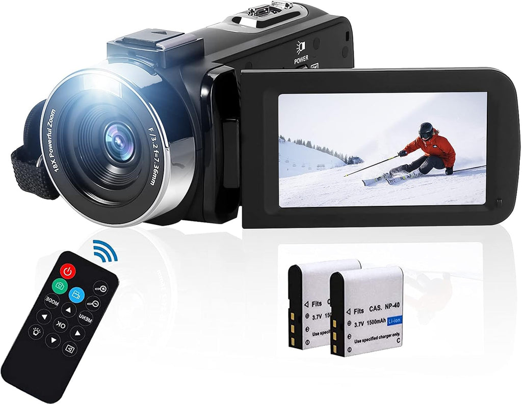 4K 60FPS Autofocus Digital Camera with WiFi, 32GB SD Card, 2 Batteries J349025