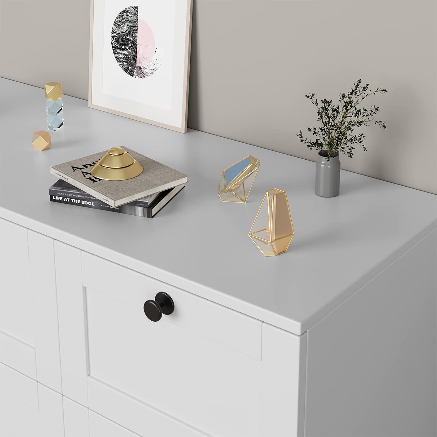 White 6 Drawer Wood Storage Cabinet S898931