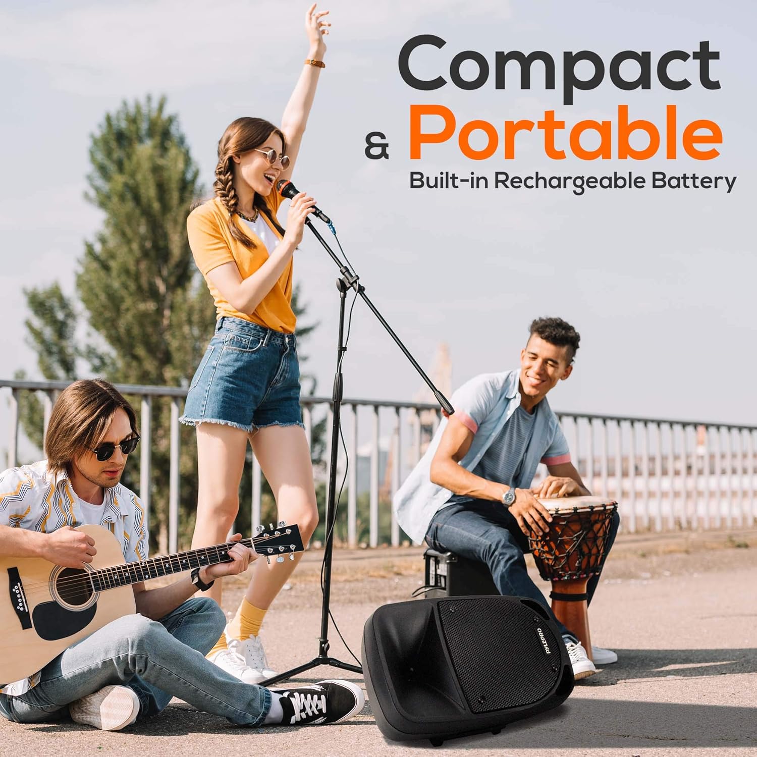 1000W Portable Bluetooth PA Speaker with UHF Wireless Microphone I18180