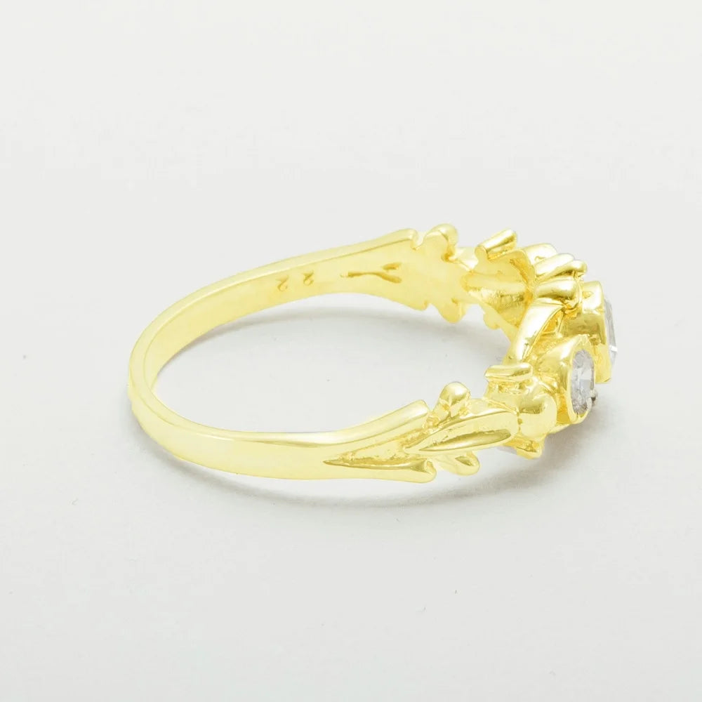 9k Yellow Gold Cubic Zirconia Womens Ring C784