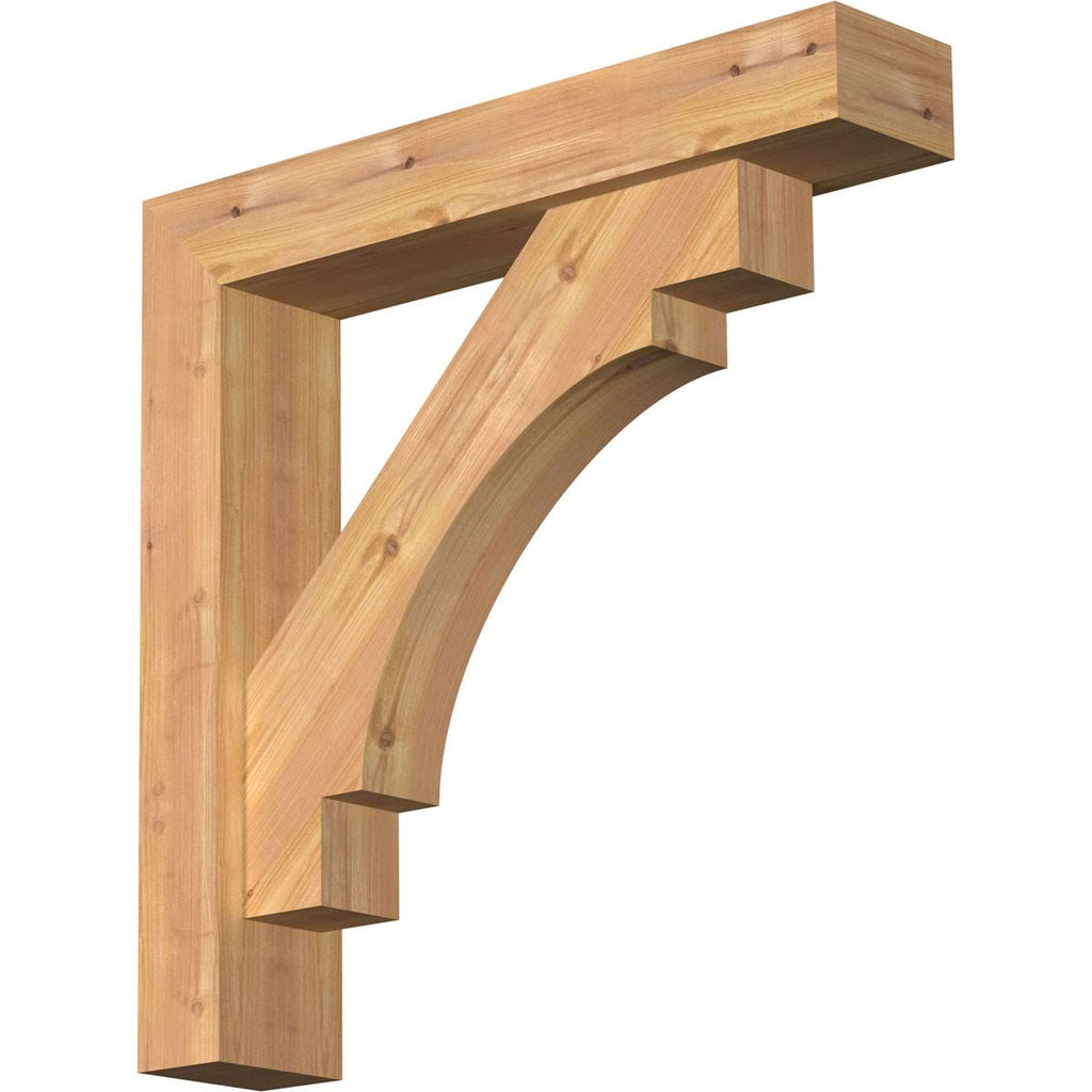5 1/2x22W x 28x22D x 28x22H Smooth Bracket with Offset Brace, Western Red Cedar T67484