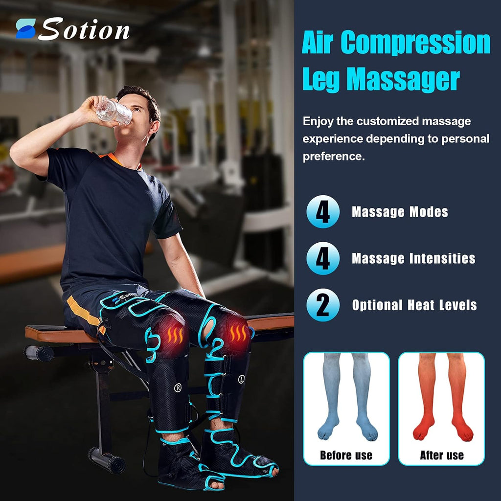 Leg Massager with Air Compression, 4 Intensities & 4 Modes J11556