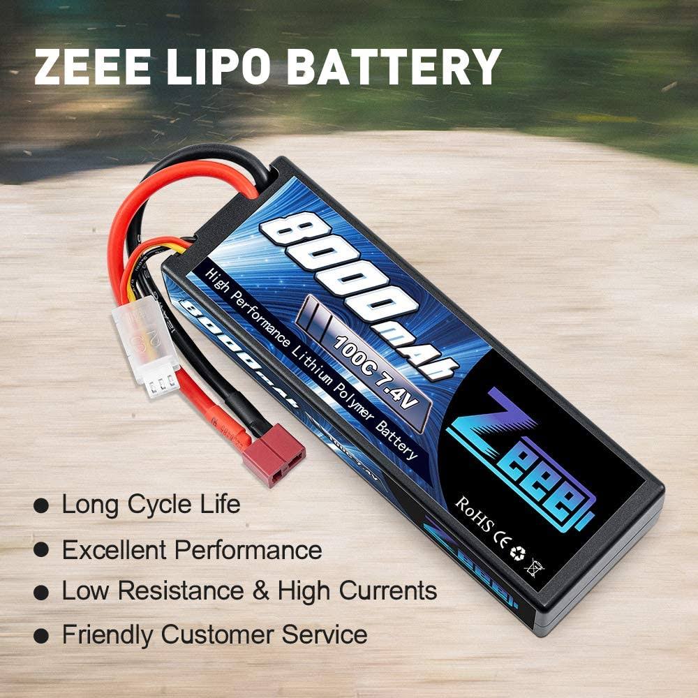 Lipo Battery 7.4V 8000mAh Hard Case with Deans T Plug C786