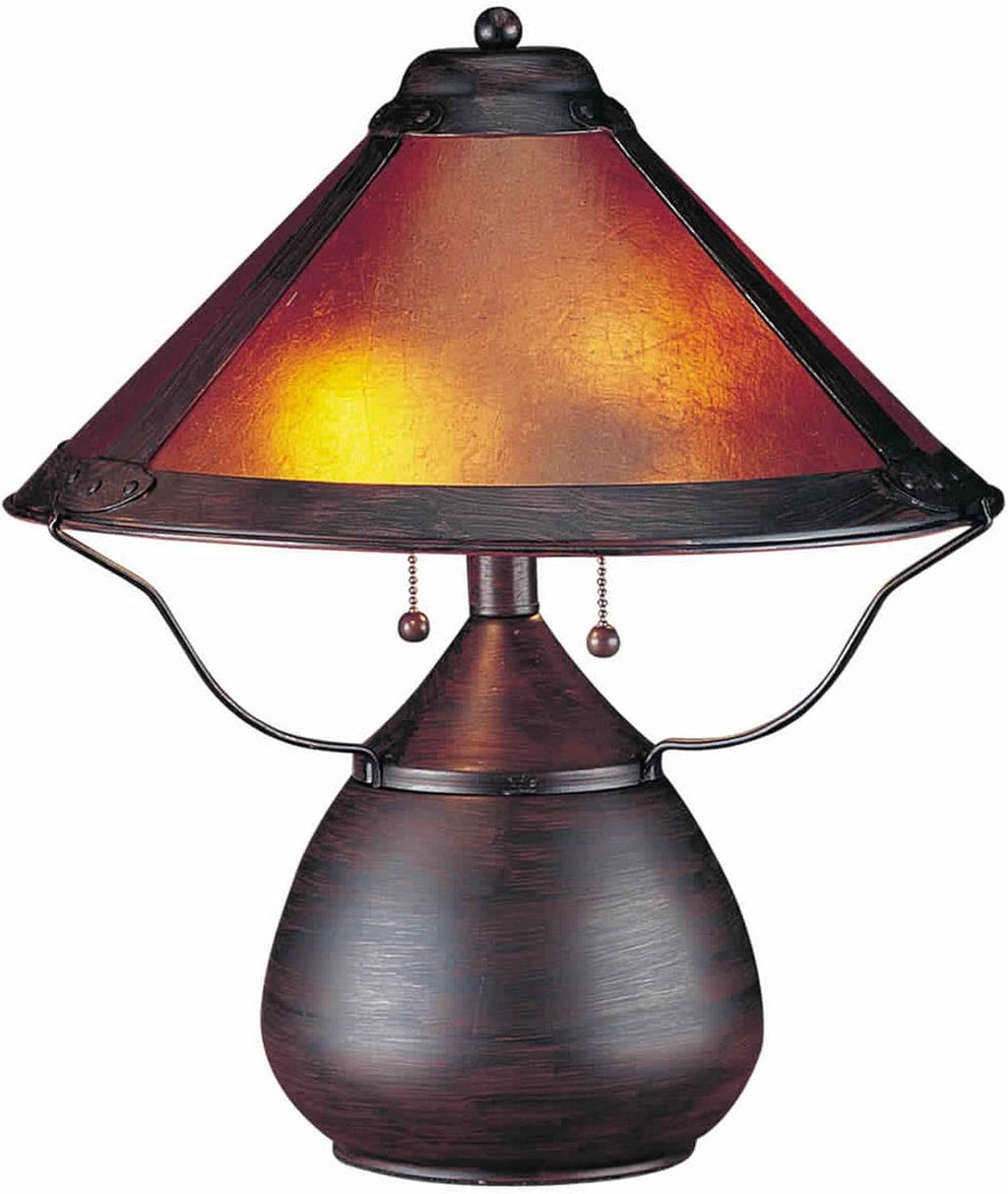 Bronze Metal Table Lamp with Mica Shade D357486