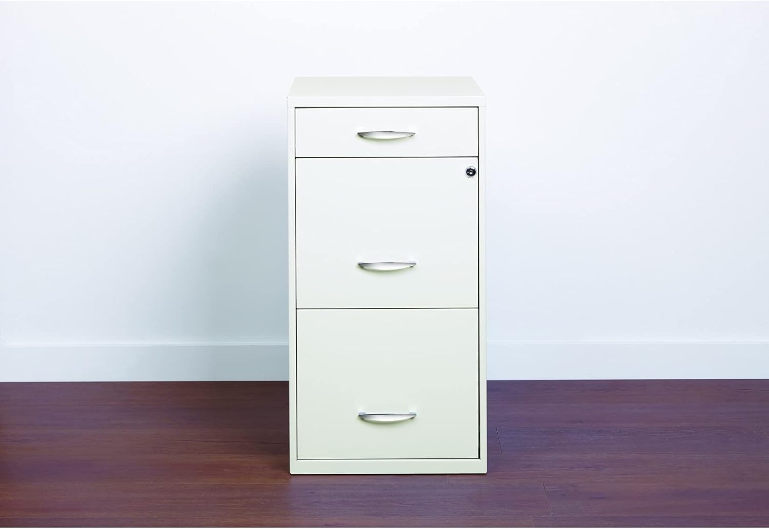 White 3 Drawer Steel File Cabinet J22958