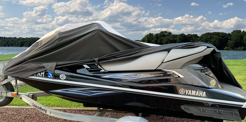 600D Jet Ski Cover Black/Grey 3 Seater 126" J6396