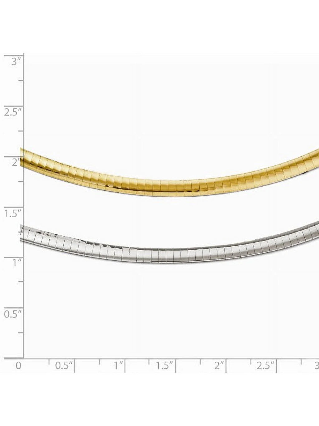 14k Multi-Tone Gold Lightweight Reversible Omega Chain Necklace K104448