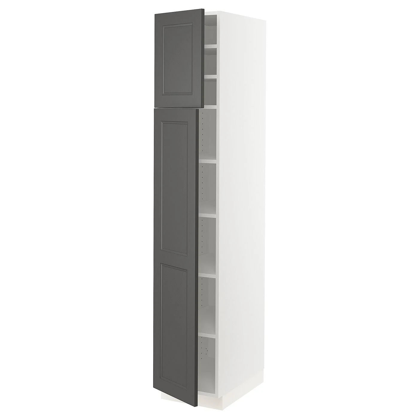 White High Cabinet with Shelves and 2 Doors R1525