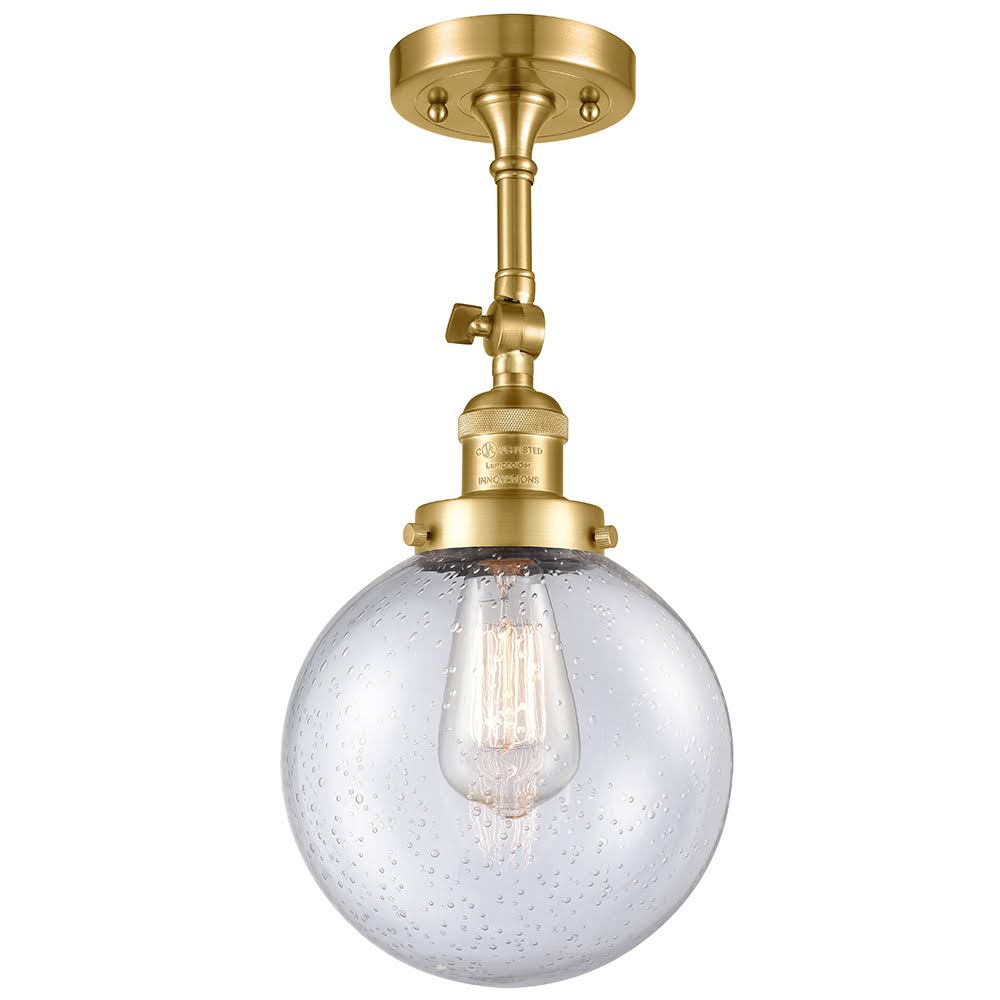 Matte Black LED Semi-Flush Mount Light I6051