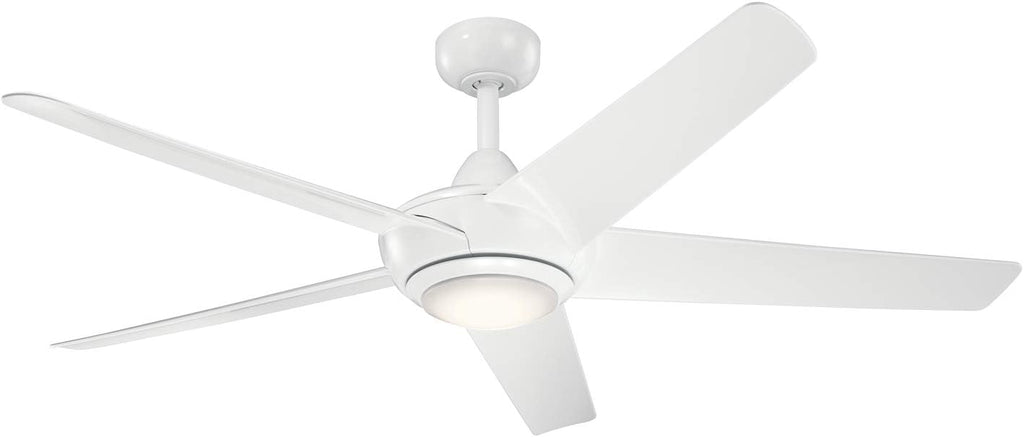 52 inch LED Ceiling Fan in Nickel with Frosted White Polycarbonate Lens Z22710