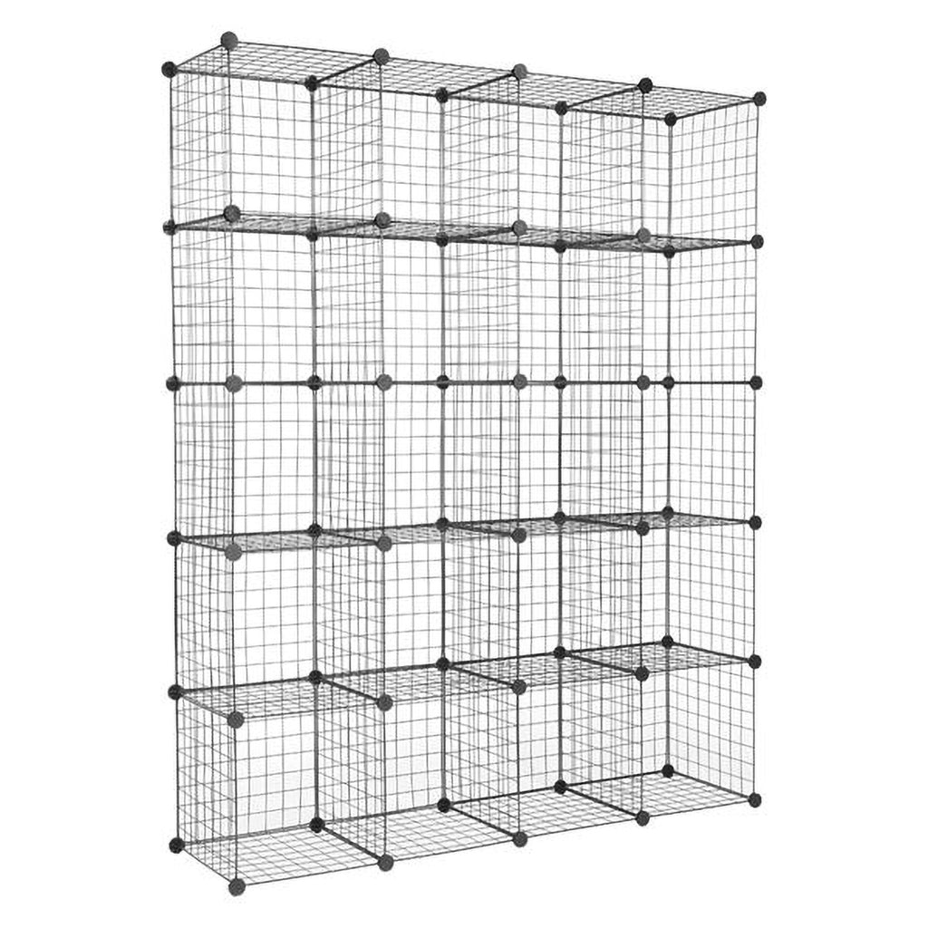 20-Cube Metal Grid Storage Shelves Organizer Q73301