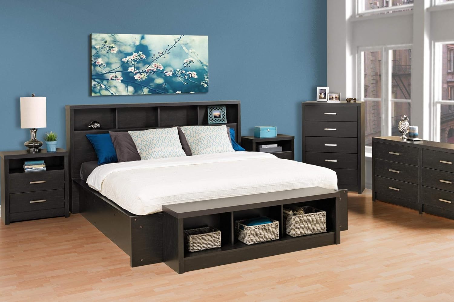 White 2 Drawer Nightstand J21043