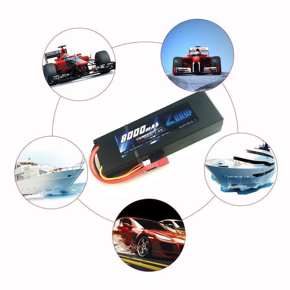 Lipo Battery 7.4V 8000mAh Hard Case with Deans T Plug C786