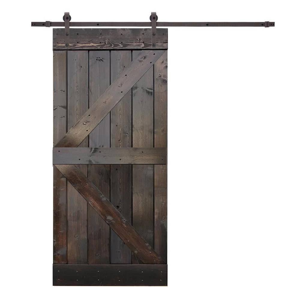 Knotty Pine Solid Wood Interior Barn Door Slab T8458