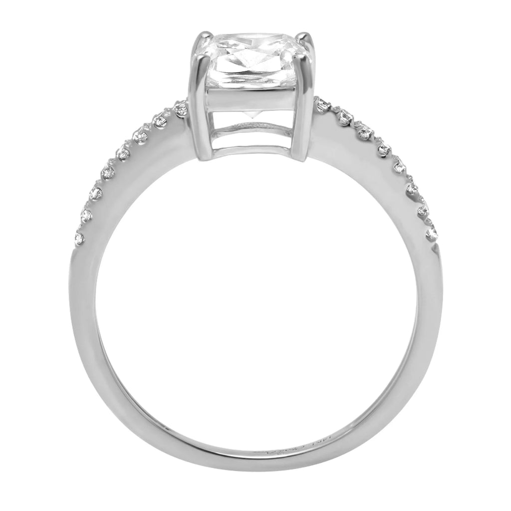 18K White Gold Diamond Engagement Ring size 3.5 S967637