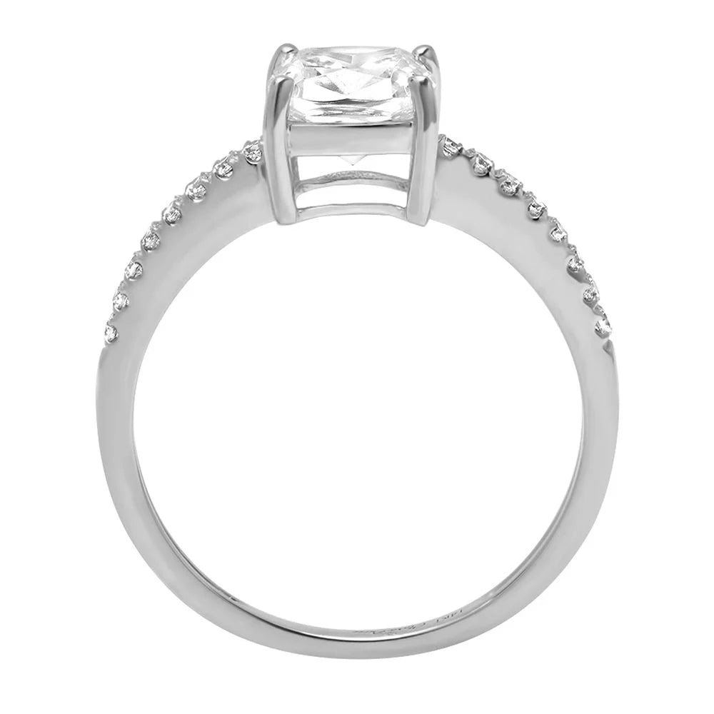18K White Gold Diamond Engagement Ring size 3.5 S967637
