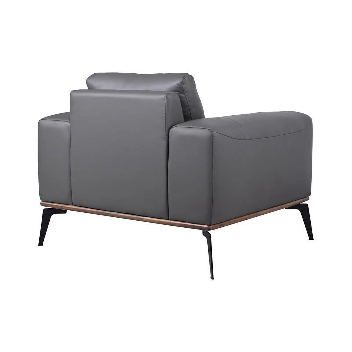 Gray Top Grain Leather Chair S303