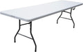 White 8 Foot Plastic Resin Folding Table I944