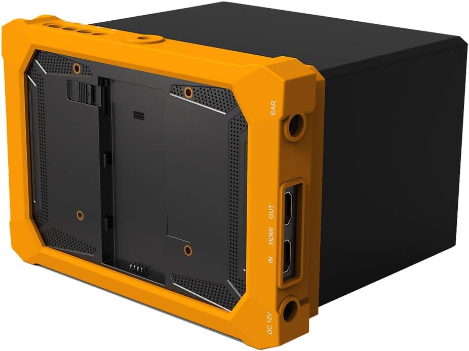 7 Inch 4K HDMI Field Monitor with Yellow Rubber Case M24476