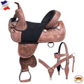 16 in Treeless Western Leather Horse Saddle P66788