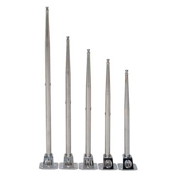 Stainless Steel Stanchion, 21-7/16x22 High, Two Holes V40929