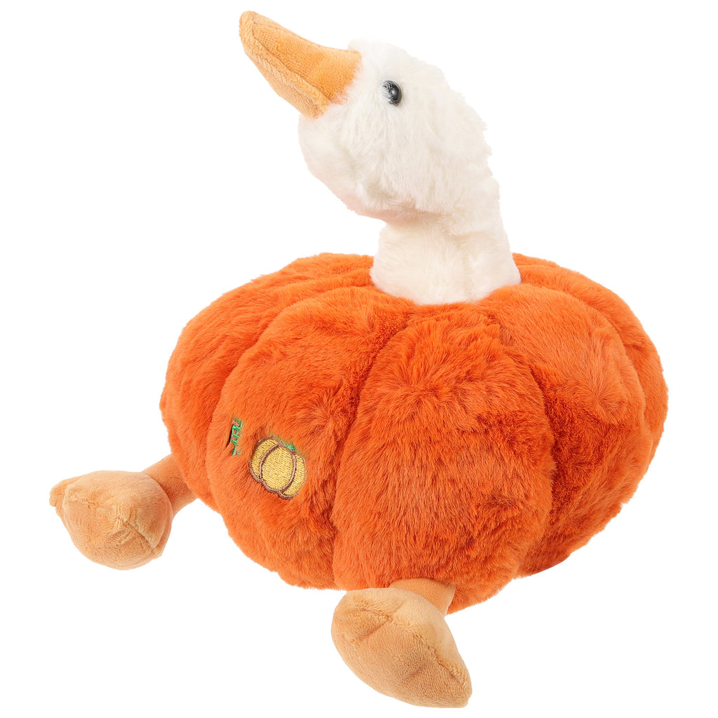 Plush Pumpkin Duck Stuffed Animal Doll P553