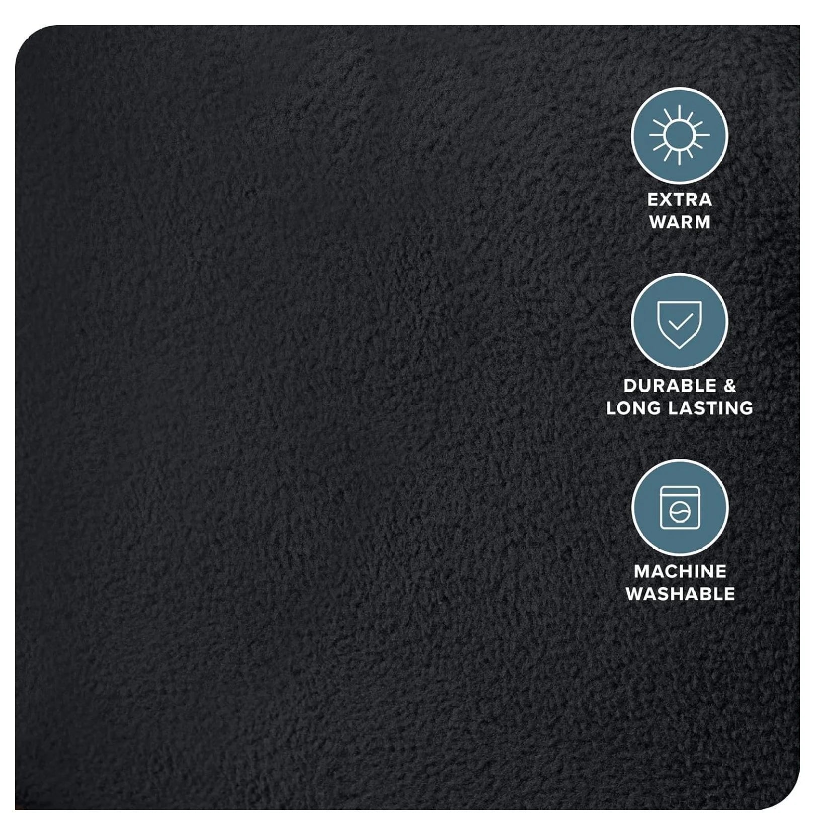 Twin XL Black Deep Pocket Fleece Fitted Sheet A84422
