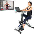 Folding Exercise Desk Bike with Bluetooth Q520593