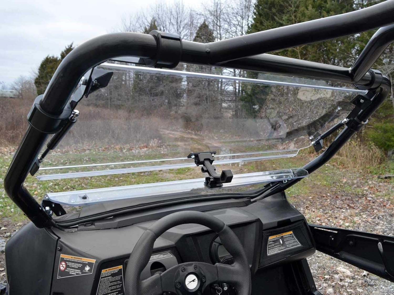 Scratch-Resistant Flip Windshield, 1/4 Inch Thick Polycarbonate P6081