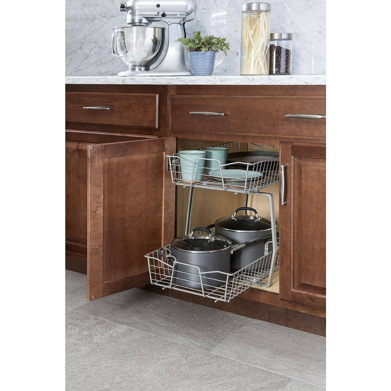 2 Tier 11-inch Wide Cabinet Organizer B22525