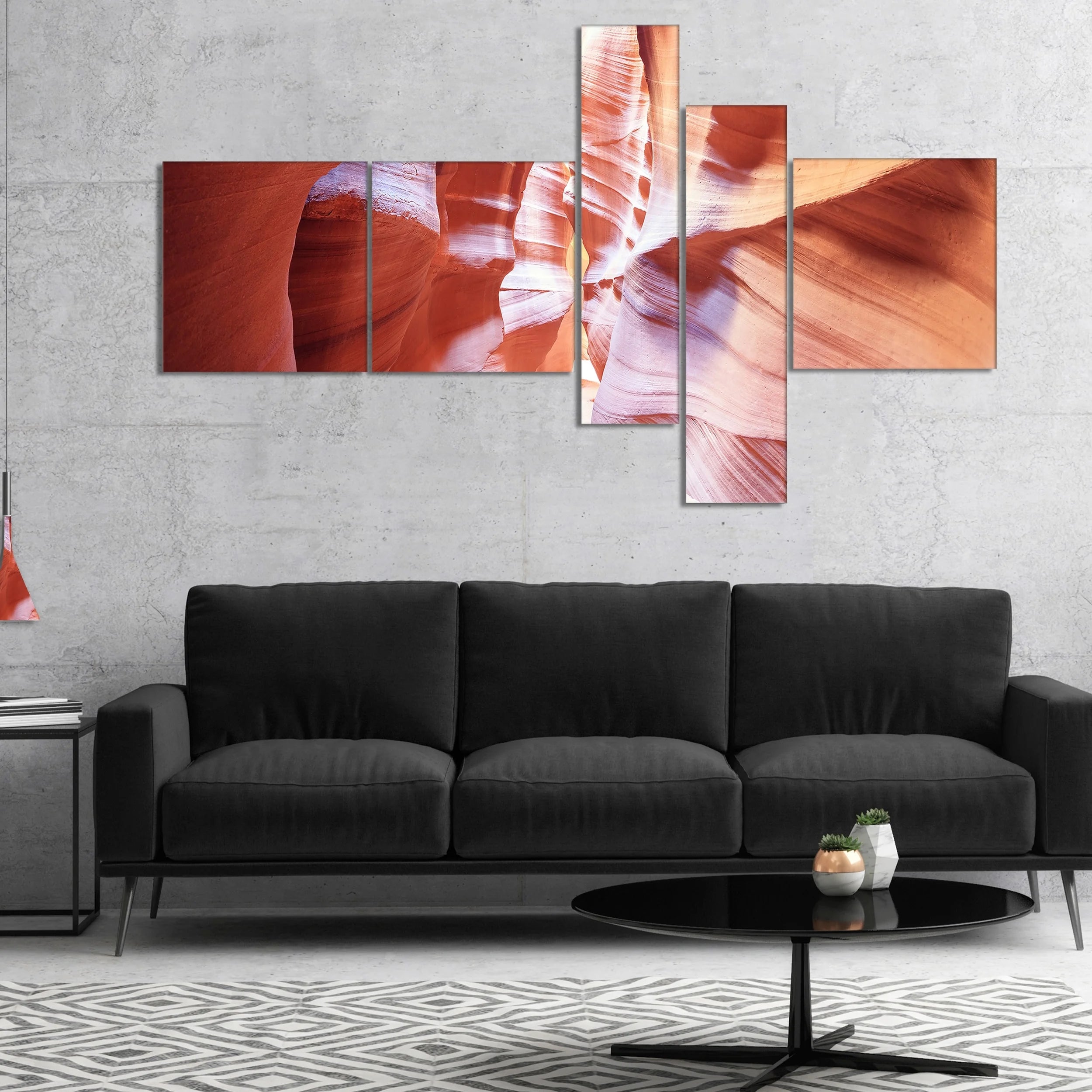 Panoramic View Antelope Canyon Landscape Photography Canvas Print V22549