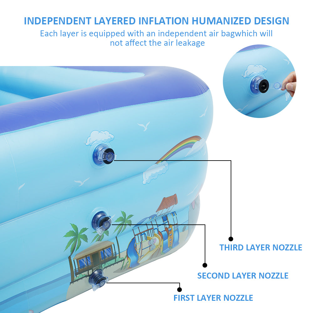 Inflatable Swimming Pool for Kids Adults Family L87712