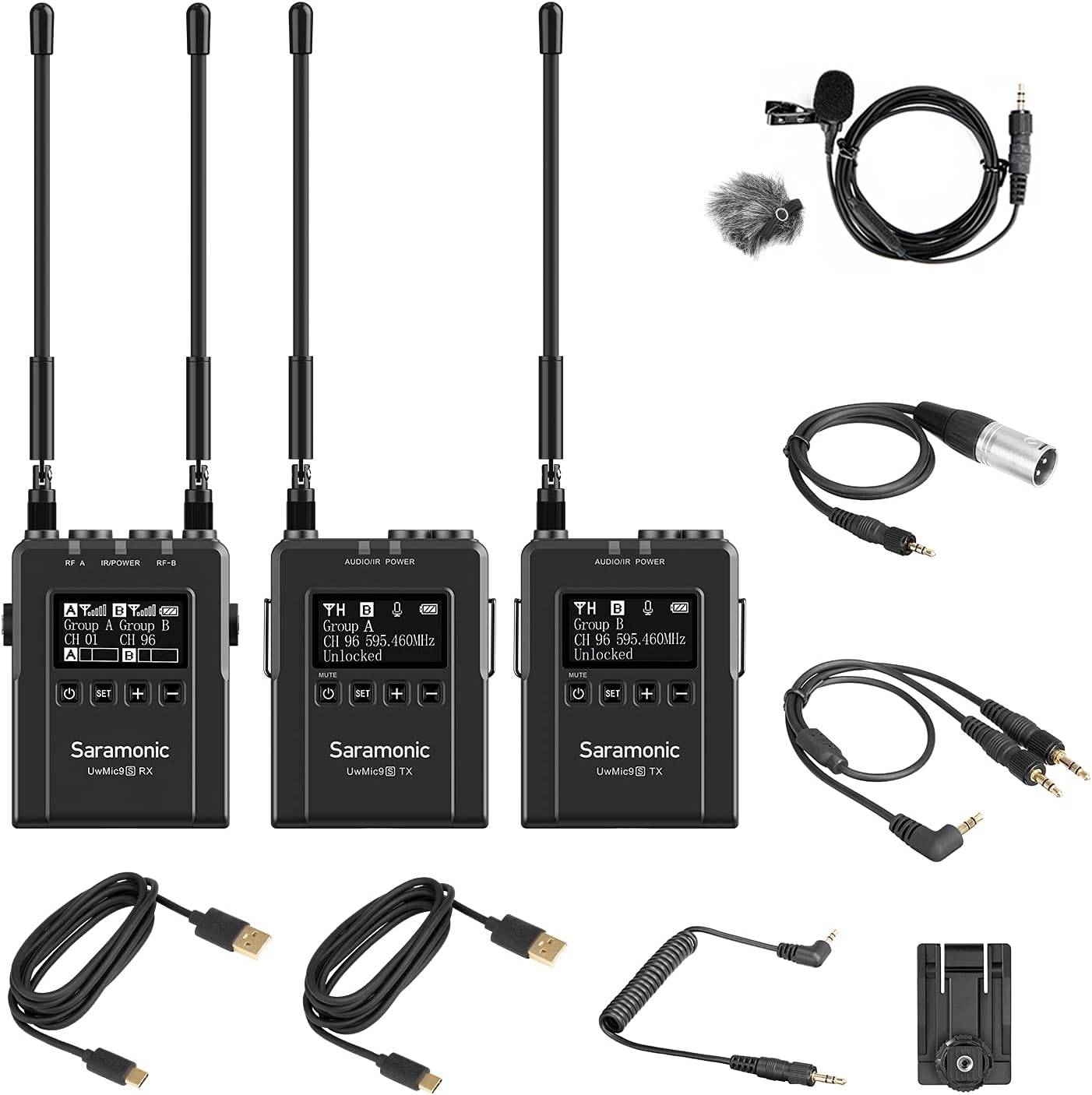 UHF Wireless Microphone System with OLED Display Y5844