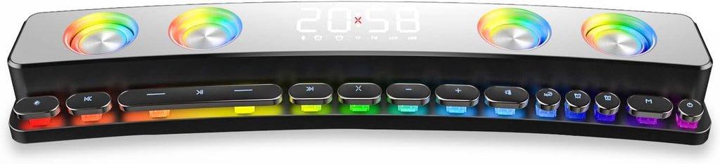 RGB Bluetooth 5.0 Soundbar Speakers, USB Powered, Pack of 2 B4526