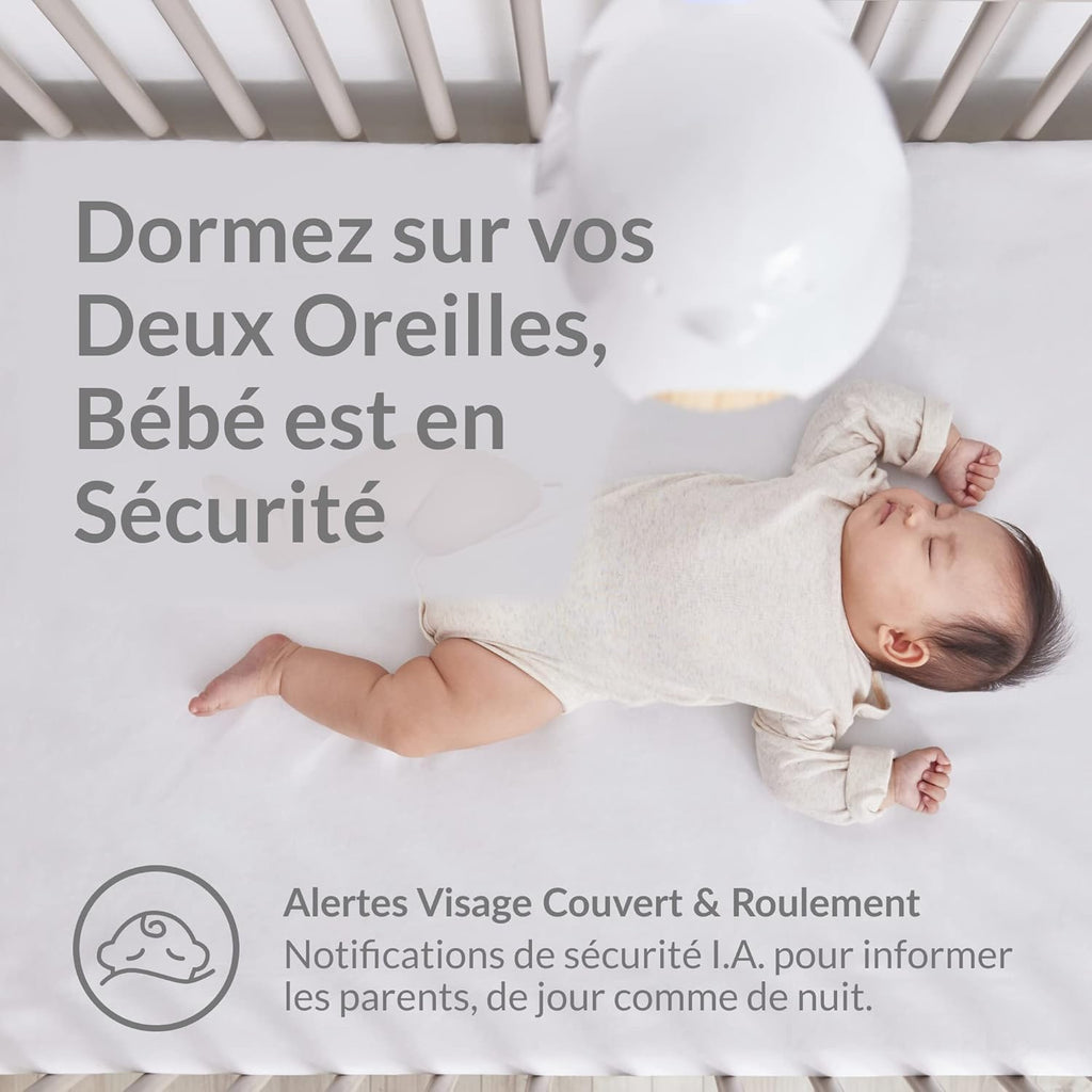 Smart Baby Monitor with Wall Mount: 1080p HD Night Vision Camera, 2-Way Audio, Cry & Temperature Detection W467633