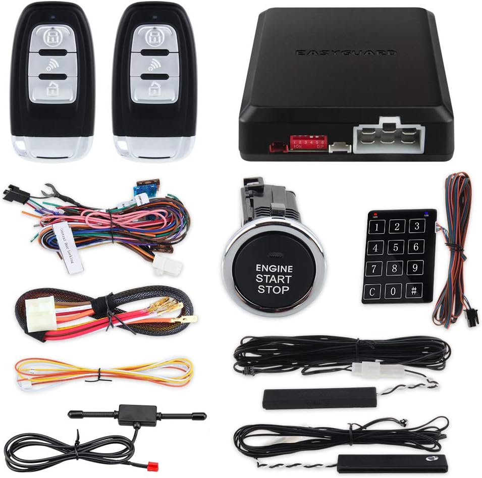 Smart Key PKE Car Alarm System Passive Keyless Entry Auto Start Engine Start Stop Button Touch Password Keypad M611965