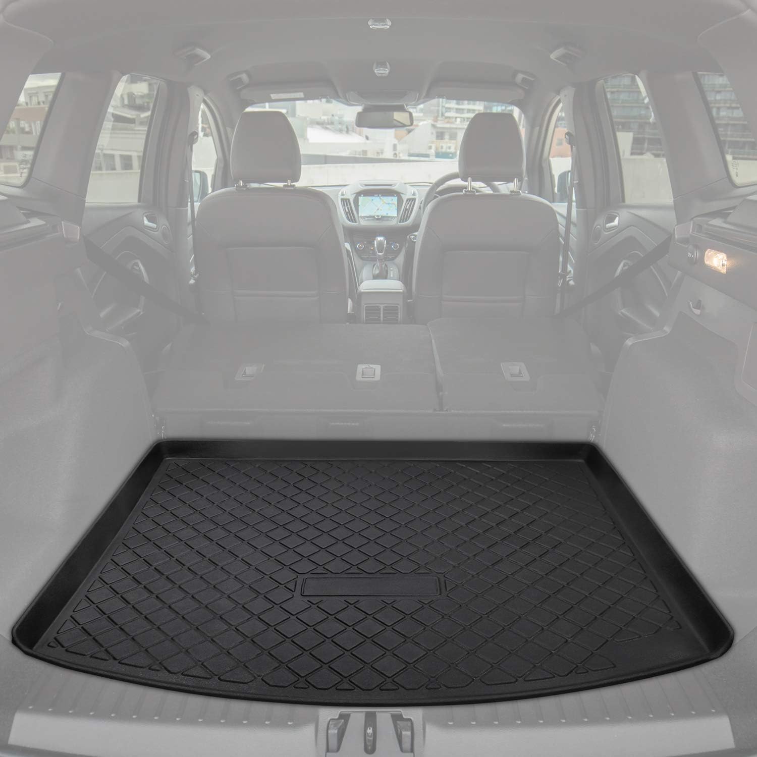 Black Heavy Duty Waterproof Trunk Cargo Liner Mat P3013