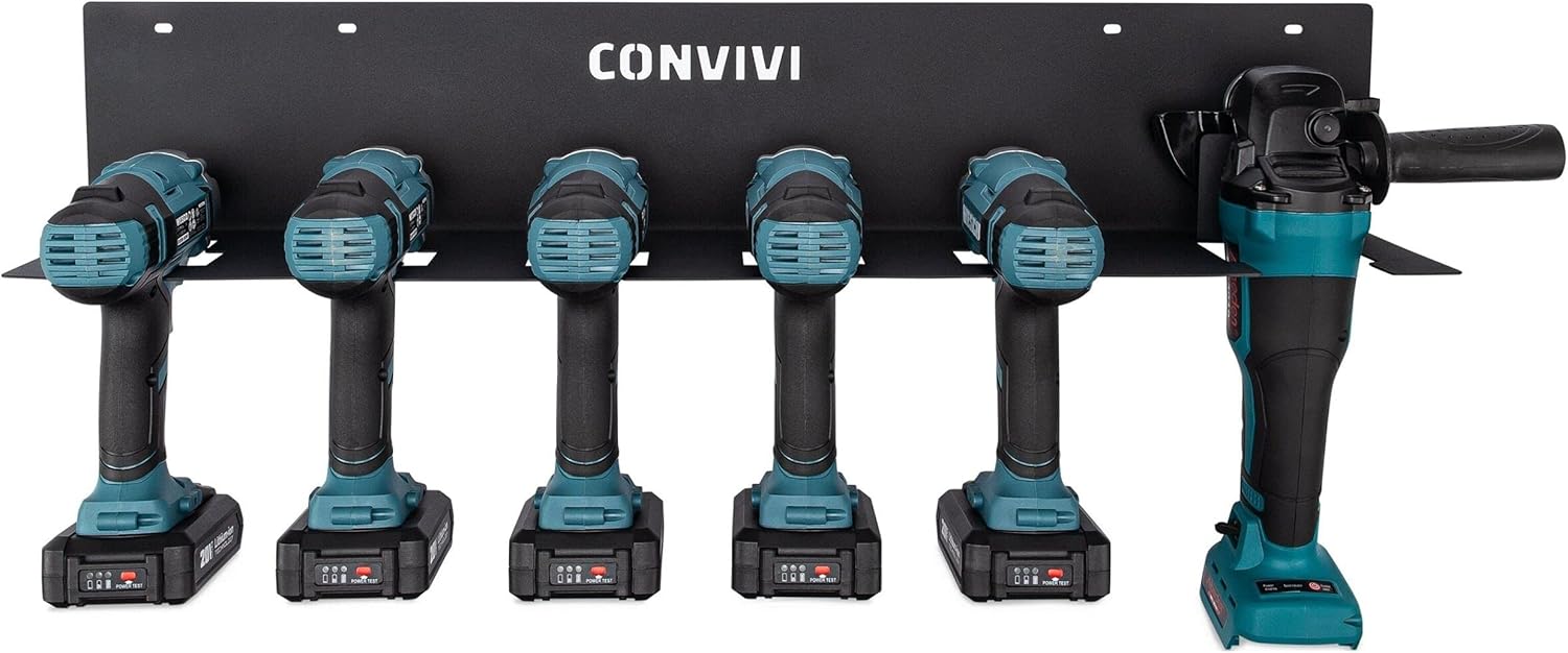 Black Cordless Drill Storage Rack 2-PACK W849