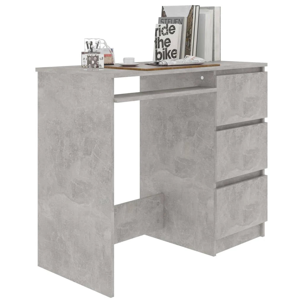 Concrete Gray Chipboard Desk V416223