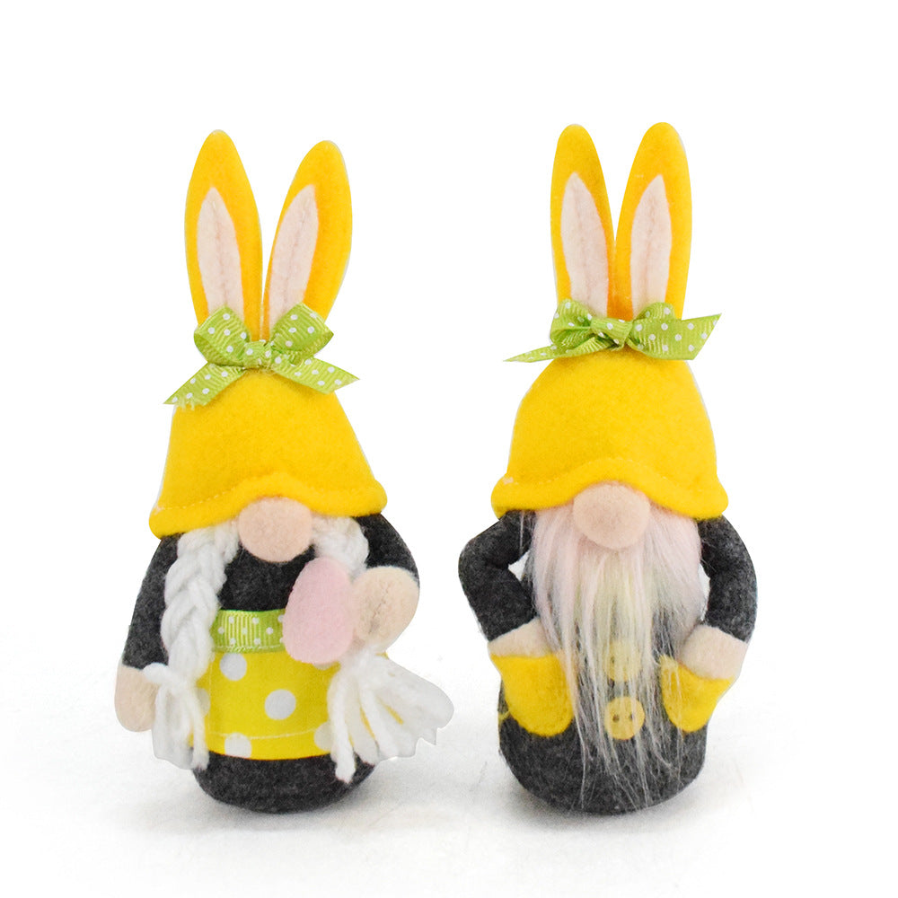 2 Pack Handmade Plush Gnome Decor J4443
