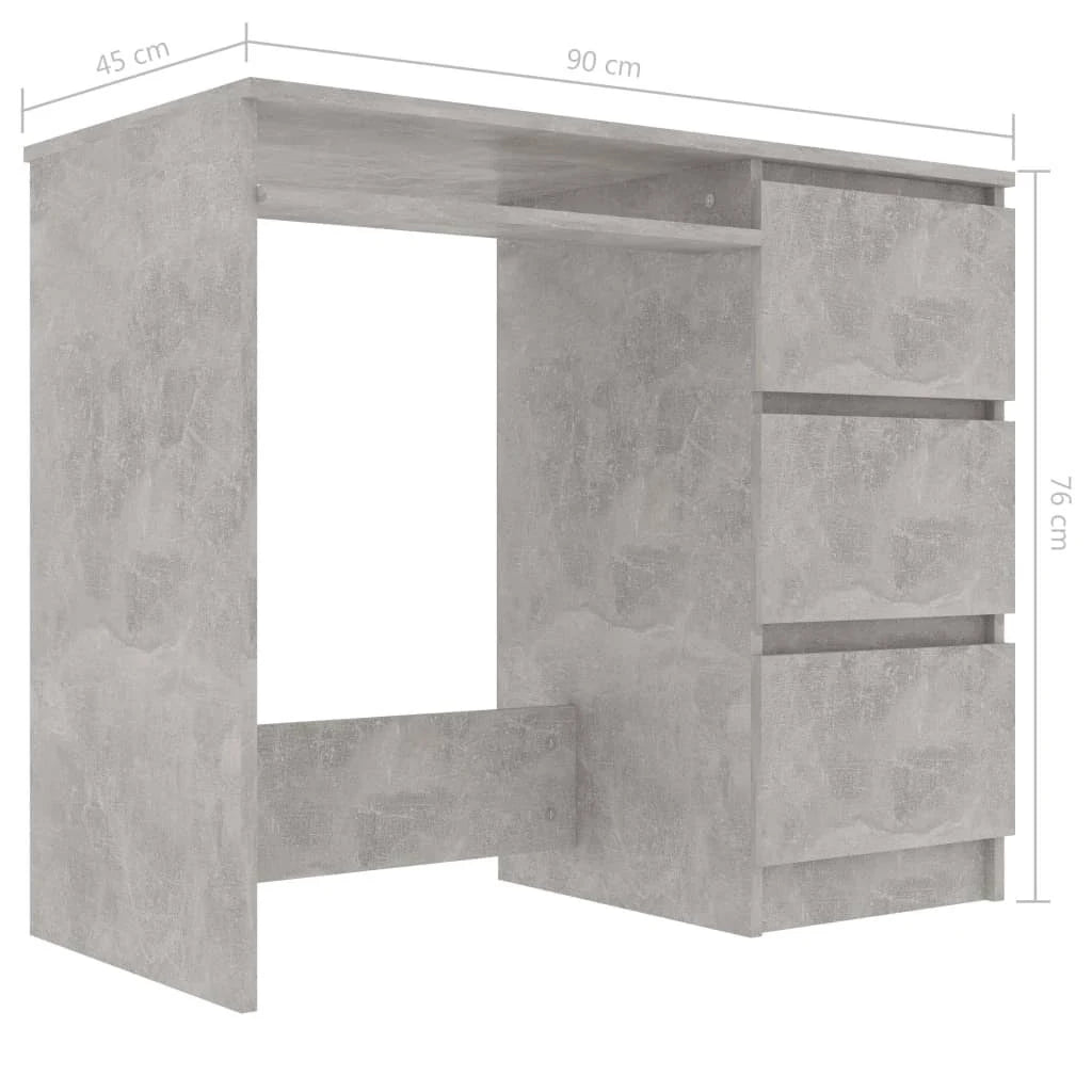 Concrete Gray Chipboard Desk V416223