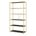 Metal Bookcase Gold Black Z786026
