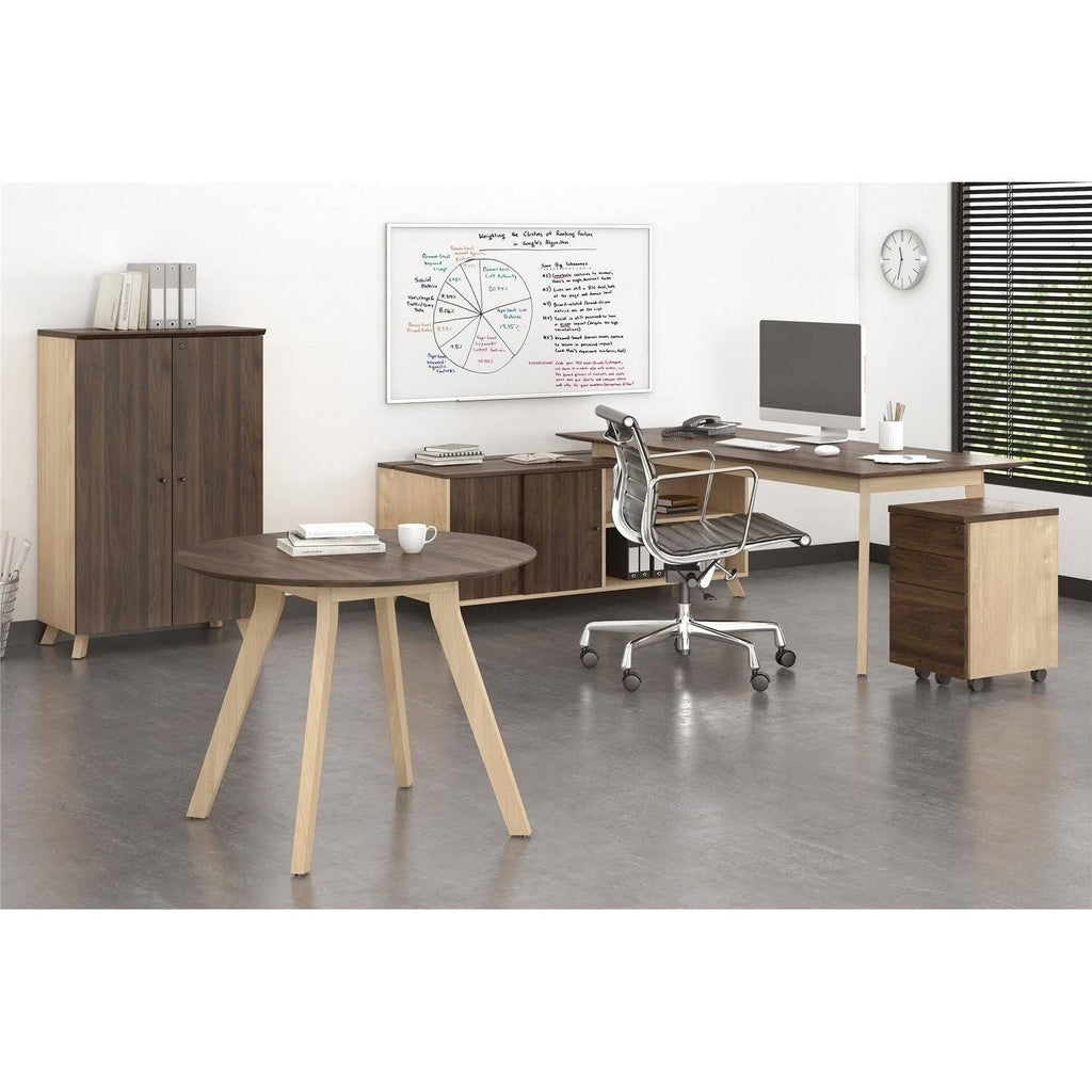 Walnut Mobile File Cabinet F971