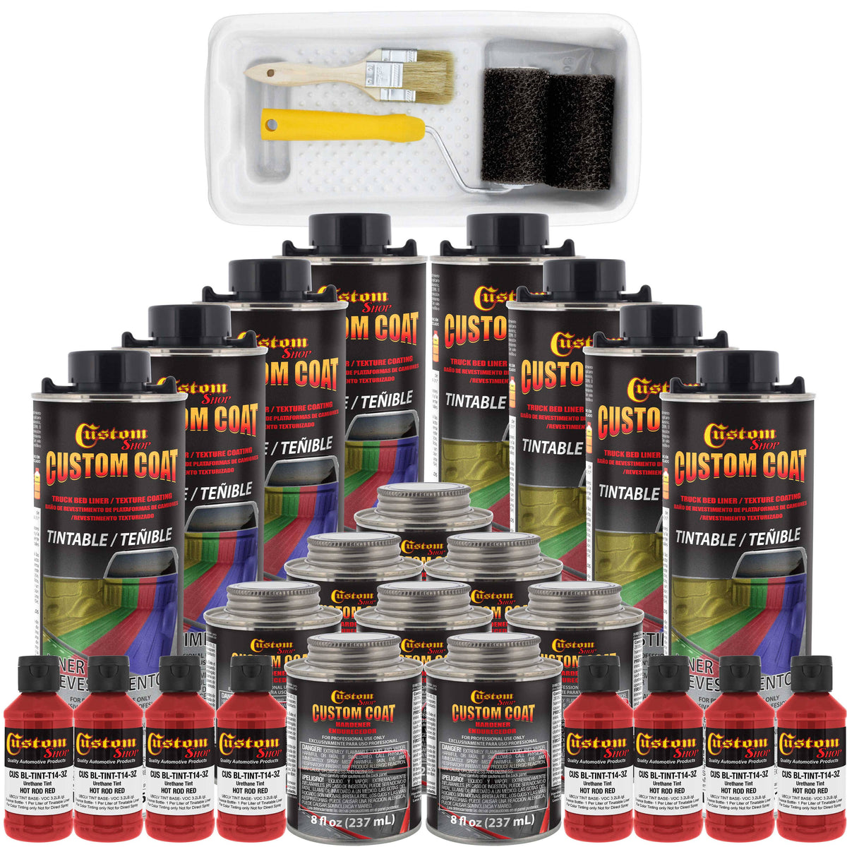 2 Gallon Urethane Truck Bed Liner Kit with Roller and Brush Applicator I234