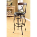 Brown & Black Swivel Bar Chair, Set-2 R9914