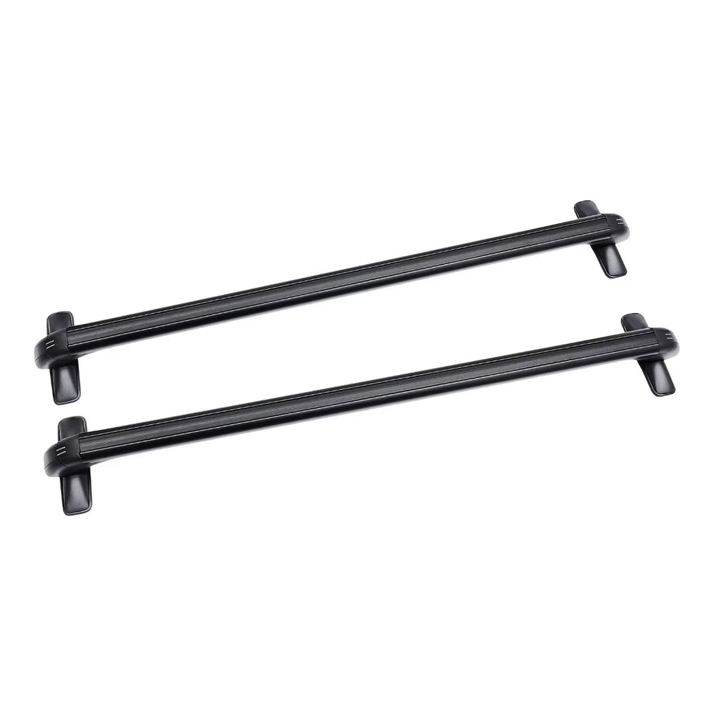 2Pcs Universal Aluminum Car Top Roof Rack Rail Adjustable Lockable Black G814098