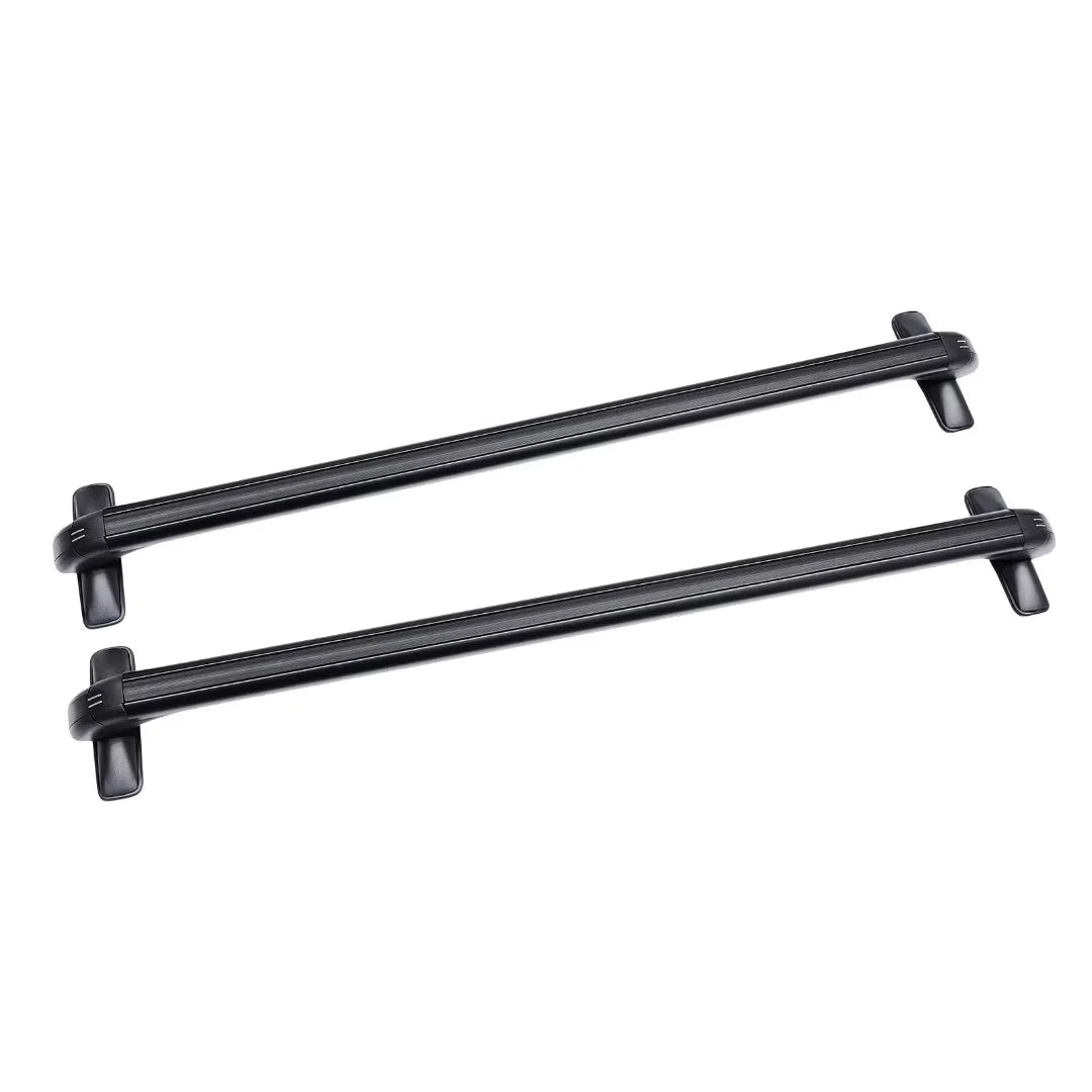 2Pcs Universal Aluminum Car Top Roof Rack Rail Adjustable Lockable Black G814098