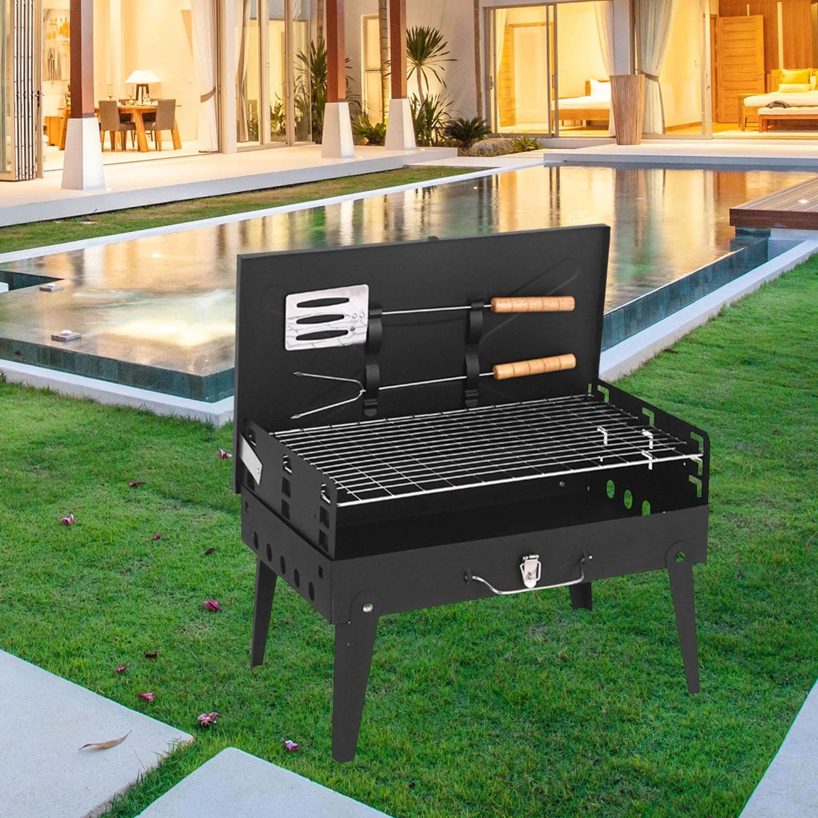 Folding Barbecue Grill Stove J89701