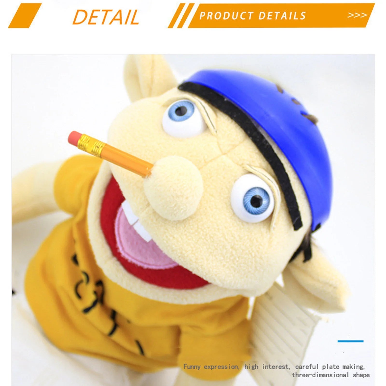 Jeffy Puppet Plush Toy, 24 Inches Hand Puppet N835